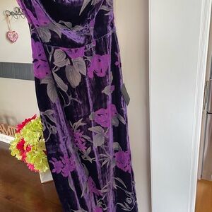 Lulu's Purple and Pink Floral Maxi Dress